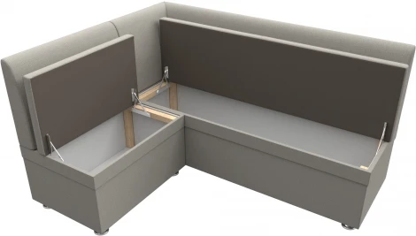 Диван кухонный угловой Уют левый угол (Бежевый/Рогожка) Лига Диванов арт.124130L