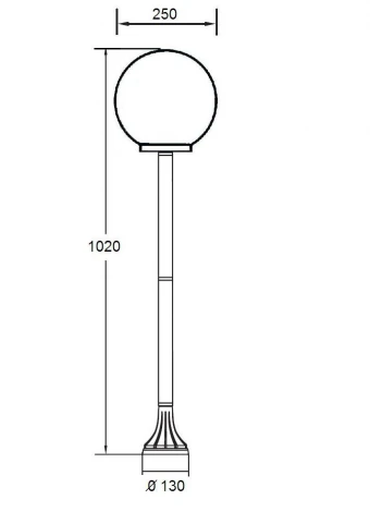 Наземный фонарь Oasis Light 88206S Bl (220V, шар, IP44)