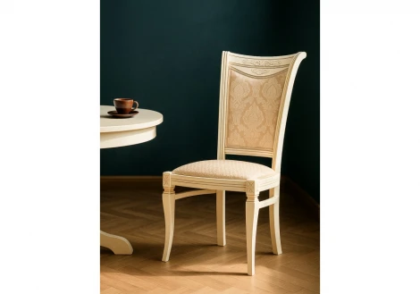Обеденный стул Woodville Mariano линур блекл комби / слоновая кость