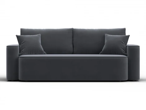 Диван прямой Лига-118 НПБ (ДСП,ЛДСП,Брус,Фанера,Велюр/Серый) Лига Диванов 137075