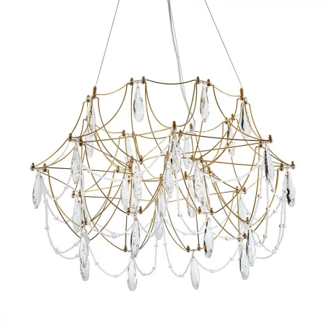 Подвесная люстра светодиодная хрустальная с пультом с регулировкой цветовой температуры Modelux MODELUX ML.5603.600P BS