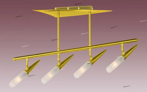 Потолочная люстра N-Light P-743 P-743/4 satin gold+gold