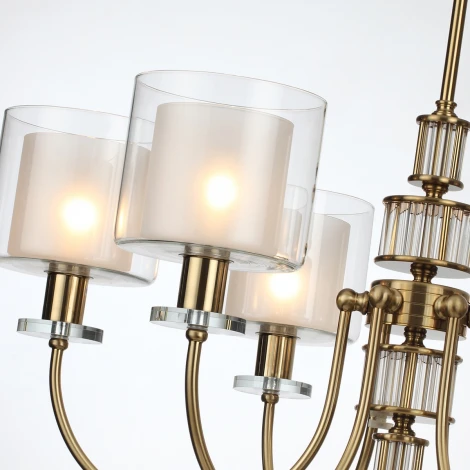 Подвесная люстра Odeon Light Saga 5088/6 античная бронза/стекло E14 6*40W (220V, на цепи)