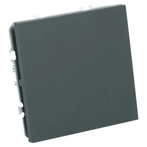 Переключатель одноклавишный (черный уголь, soft touch) Stekker Эмили 50248