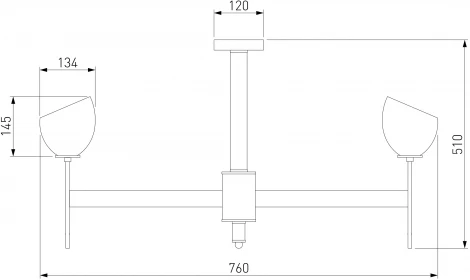 Потолочная люстра на штанге Arrista 60130/8 Eurosvet хром Smart (220V, управление смартфоном, голосовое управление, умный дом - Minimir Home, Алиса, Маруся, Салют)