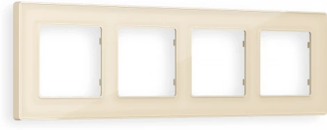 Рамка Ambrella Volt ALFA Arctic (Бежевый Стекло органическое) 4-ая AF580304