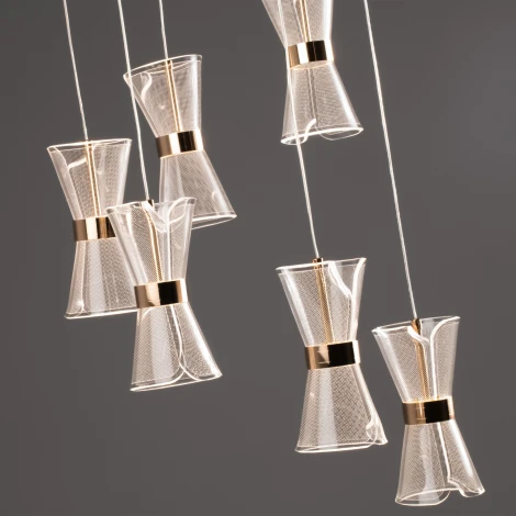 Подвесной светильник каскадный Freya Dress FR5438PL-L37G (LED, 220V, на проводе)