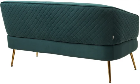Скамья CIAO BLUVEL-78 Зеленый, велюр / золотой каркас М-City