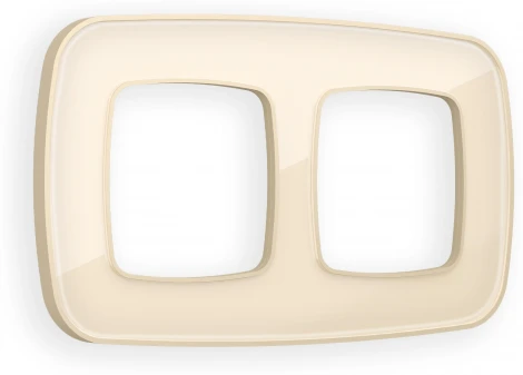 Рамка Ambrella Volt OMEGA Coint (Бежевый Стекло органическое) 2-ая OF640302