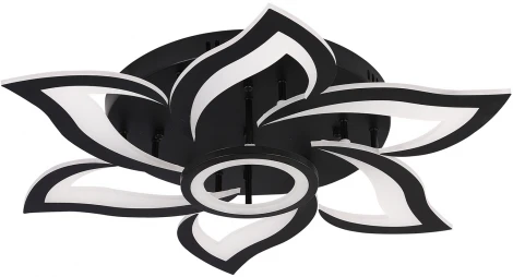 Потолочная люстра Natali Kovaltseva Olimp HIGH-TECH LED LAMPS 82020 BLACK (регулировка яркости, 220V, пульт управления, цветы)