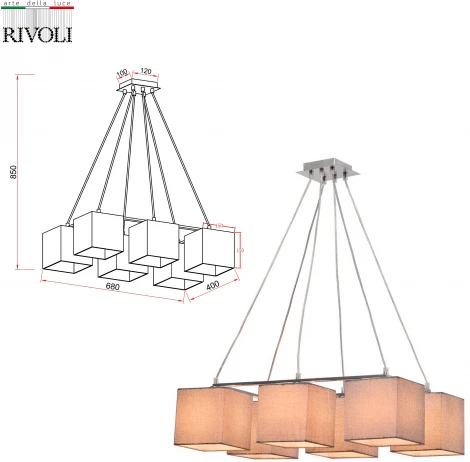 Люстра подвесная Grendel 3119-306 6 х Е14 40 Вт