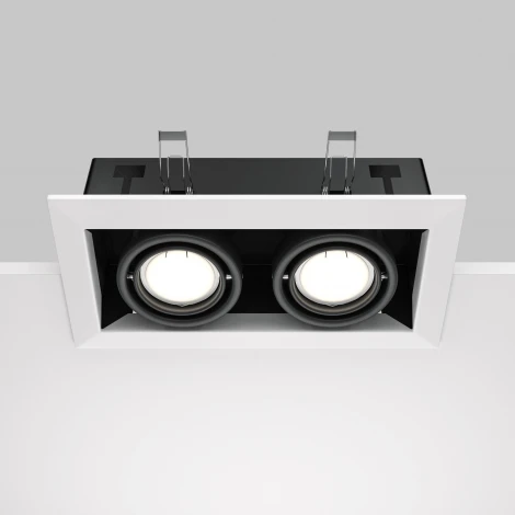 Встраиваемый светильник Metal Modern GU10 2x50Вт Maytoni Technical DL008-2-02-W (220V)
