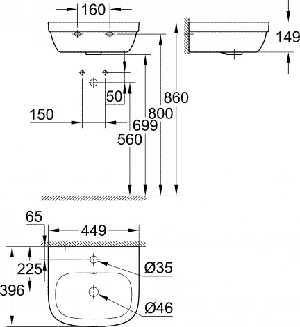 Рукомойник Grohe Euro Ceramic 39324000
