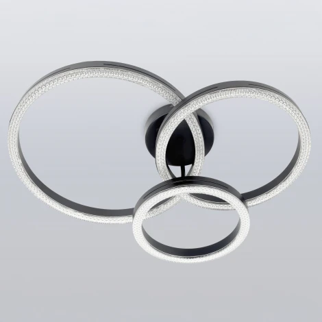 Потолочная люстра на штанге светодиодная с пультом ЭРА Bloom CLL-1-110-RC BK