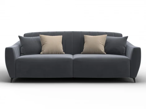 Диван-книжка Лига-095 НПБ (ДВП,ДСП,ЛДСП,Брус,Фанера,ЛДВП/Металл/Велюр/Серый) Лига Диванов 132534