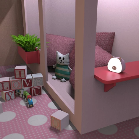 Светильник ночник настольный Gauss NN7034 GTL703 5W 200lm 2700-6000K 5V Li-ion 1200mA розовый диммируемый LED