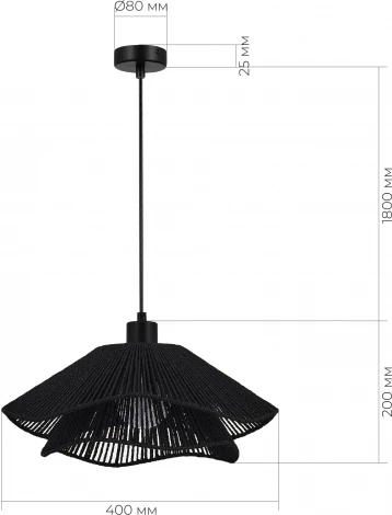 Подвесной светильник Evoluce Verve SLE6023-403-01 черный/черный E27 1*40W