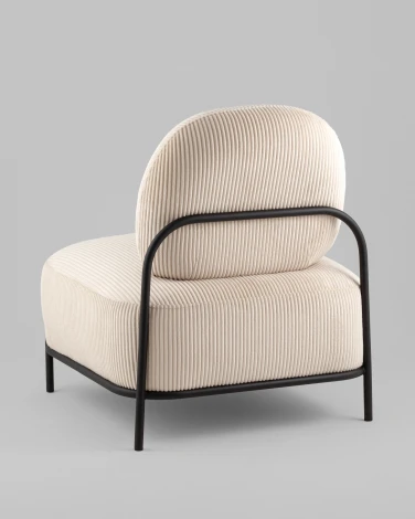 Пуф Stool Group Кейси велюр рельефный бежевый арт.УТ000040013