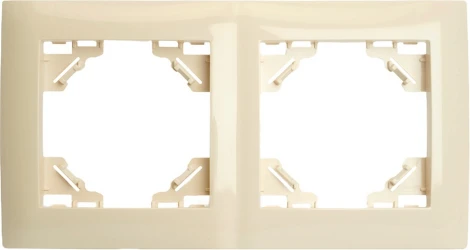 Рамка на 2 поста (слоновая кость) Stekker Эрна Элегант 49667