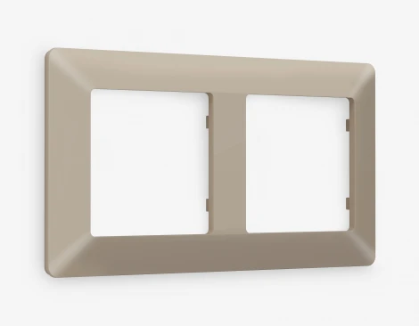 Рамка Ambrella Volt ALFA Line (Серо-бежевый матовый) 2-ая AF110362