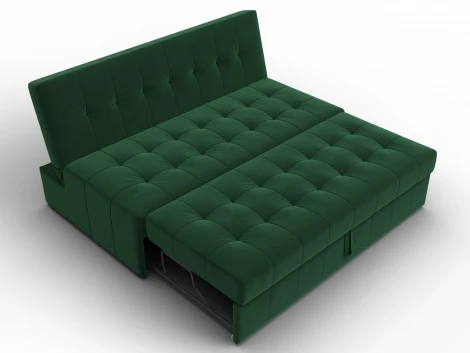 Диван прямой Лига-107 (160) (ЛДСП,Брус,Фанера,Велюр/Зеленый) Лига Диванов 134919