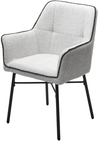 Стул AGIRA UF998-14 светло-серый, букле / UF998-16 темно-серый / черн. каркас / Товарный знак DISAUR