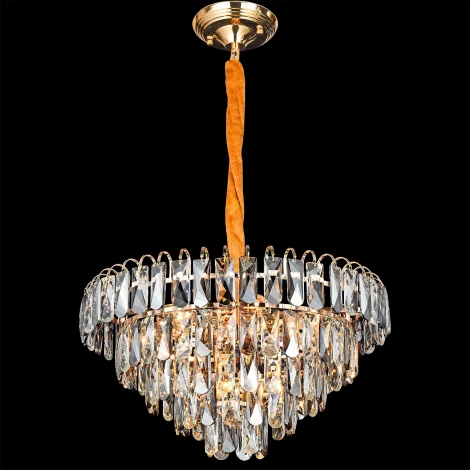 Подвесная люстра хрустальная Reluce 88094-0.4-500 droplight (220V, на цепи)