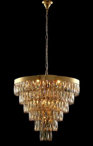 Подвесная люстра Crystal Lux Abigail SP-PL15 D620 GOLD/AMBER