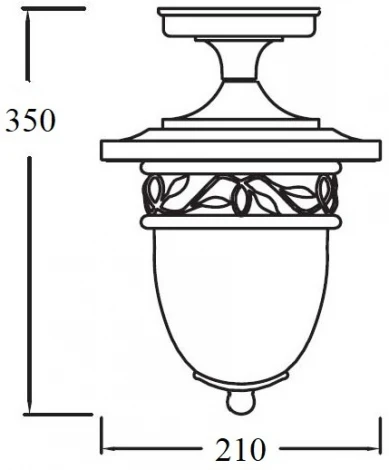 Потолочный светильник уличный Oasis Light KRAKOV 1 L 87205LA Gb (220V, фонарь, IP44)