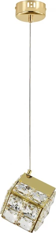 Подвесной светильник (12048/1P Gold) Indigo Radioso V000135L (LED, 220V, на проводе, куб)