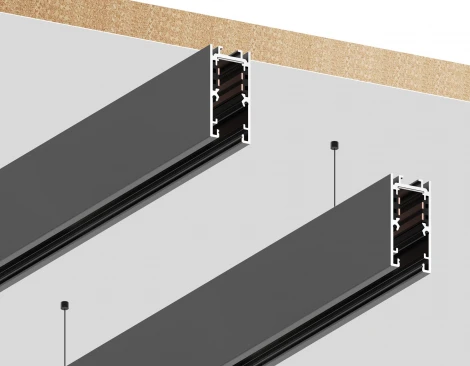 Шинопровод магнитный накладной/подвесной Magnetic standard 48V 1м 10mm Ambrella Track System GL1912