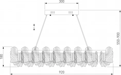 Подвесная люстра светодиодная Bogate's Farfalla 90376/1 (220V, на тросе)