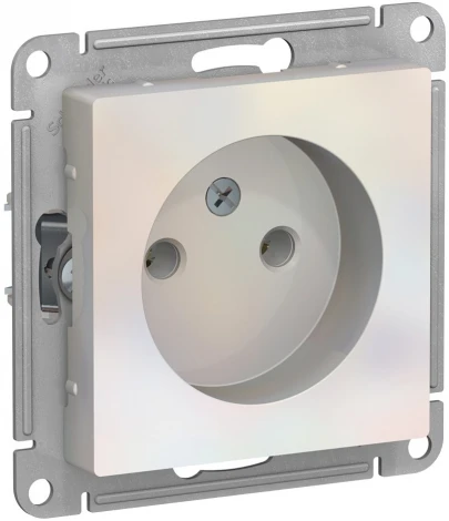 Розетка встраиваемая без заземления (жемчужный) Systeme Electric AtlasDesign ATN000441