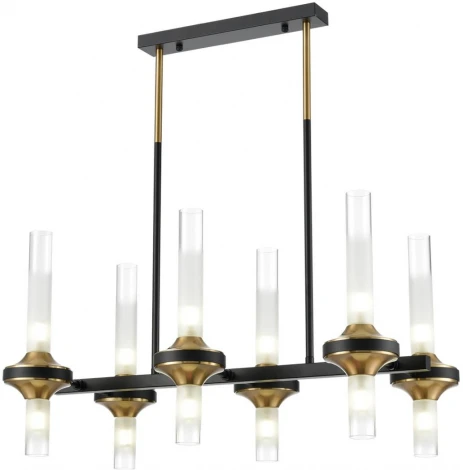 Потолочная люстра на штанге Lumion Tamaresa 8112/12 черный/бронза/прозрачный, металл/стекло G9 12*30W 220V