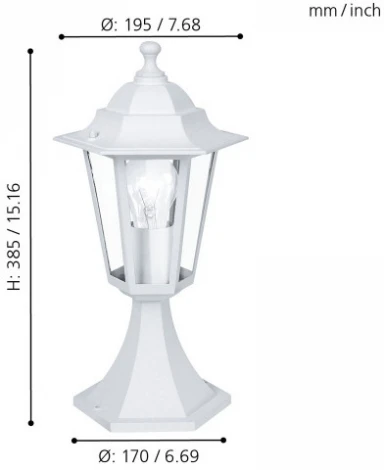 Наземный фонарь Eglo Laterna 5 22466