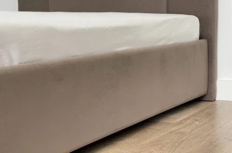 Кровать с подъемным механизмом Хлоя 120х200 см Mebelson (ДСП,Ткань/Латте) арт.ZP.KM1.2-24.2763