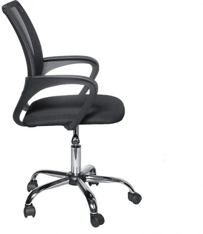 Кресло King Style 695 LT CH / PMK 001.237 (пиастра, крестовина хром) (ткань-сетка, ткань TW, черный / черный)