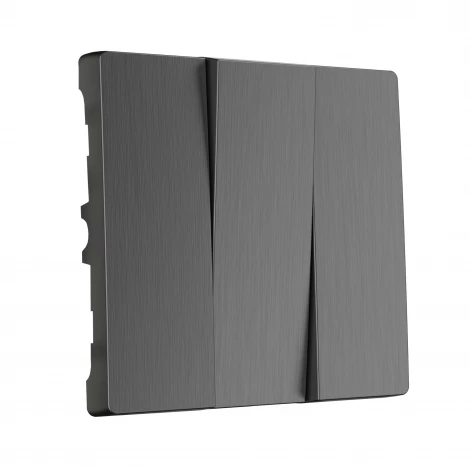 Набор клавиш для выключателя трехклавишного (графит рифленый) Werkel W1139004 (a050742)