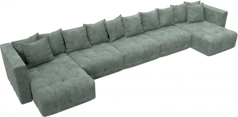 Диван П-образный Лига-052 НПБ МегаЛонг Лига Диванов (Велюр) арт.128876