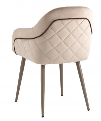 Стул Новел New велюр серо-коричневый, ножки бежево-серые Stool Group арт.УТ000039823