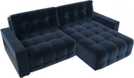 Диван угловой с полками Лига-053 НПБ Лига Диванов (Велюр) арт.128947