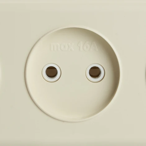 Розетка тройная без заземления (слоновая кость) Stekker Брест 49055
