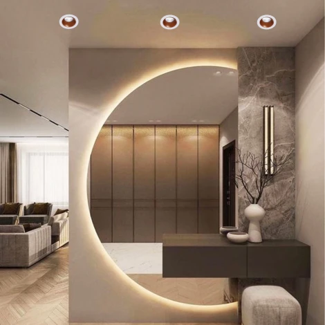 Встраиваемый точечный светильник Reluce 16085-9.0-001PT MR16 WT+ROSE GD (220V, круглые)