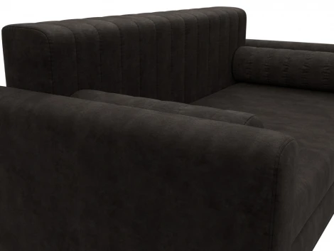 Диван прямой Лига-070 (ЛДСП,Брус,Фанера/Дерево/Велюр/Коричневый) Лига Диванов 129762