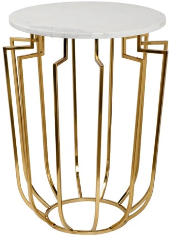 Журнальный стол Garda Decor 79MAL-7072 (Золото/Белый)