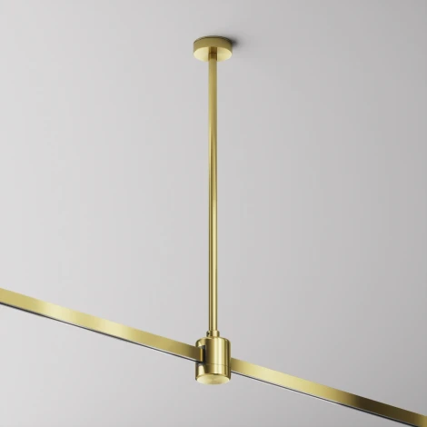 Крепление потолочное Medium 360мм с прямым коннектором питания Flarity латунь Maytoni Accessories for tracks Flarity TRA158С-IPCL1-BS (24V)