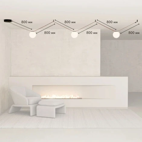 Комплект ременной трековой системы Belty, светодиодные 48V 15W Denkirs Belty SET DK55SET24-01-BR