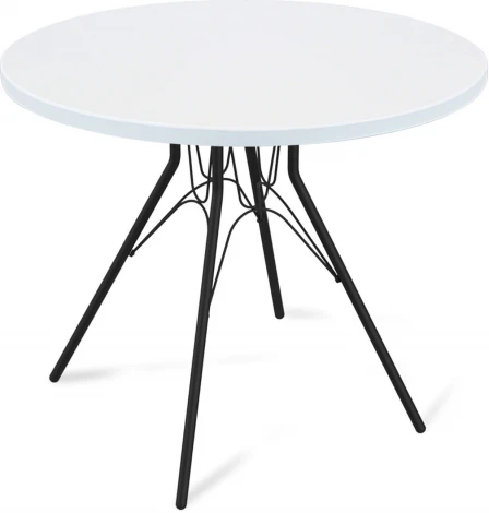 Стол SHT-TU34-P/80 МДФ черный муар/белоснежная шагрень Sheffilton SHT-TU34-P 3453803801