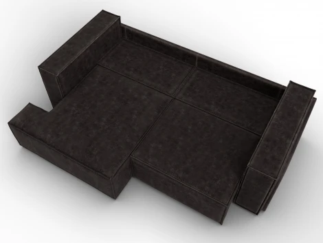 Диван угловой Лига-061 угол левый (ДСП,Брус,Фанера,Велюр/Коричневый) Лига Диванов 131148L