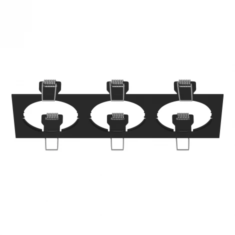 Рамка для трех встраиваемых светильников Lightstar Intero, прямоугольник, черный